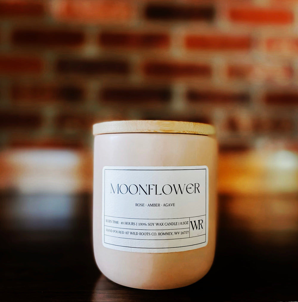 Moonflower- Mother's Day Blush Pink Ceramic Jar